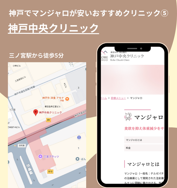 神戸でマンジャロが安いおすすめクリニック④神戸中央クリニック