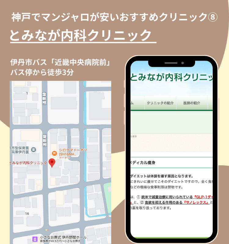 神戸でマンジャロが安いおすすめクリニック⑦とみなが内科クリニック