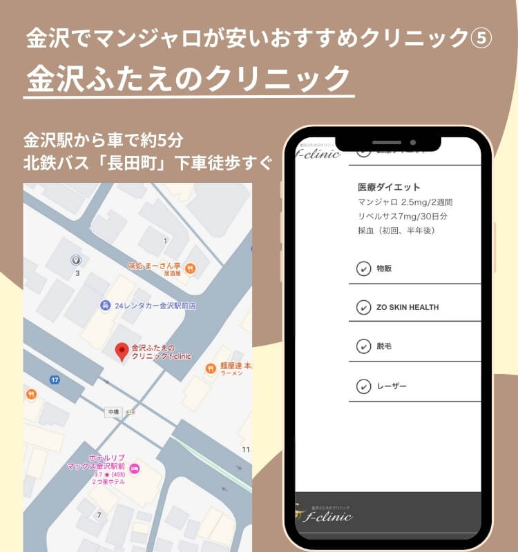 金沢でマンジャロが安いおすすめクリニック⑤金沢ふたえのクリニック