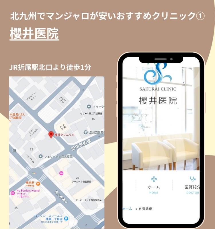 北九州でマンジャロが安いおすすめクリニック①櫻井医院