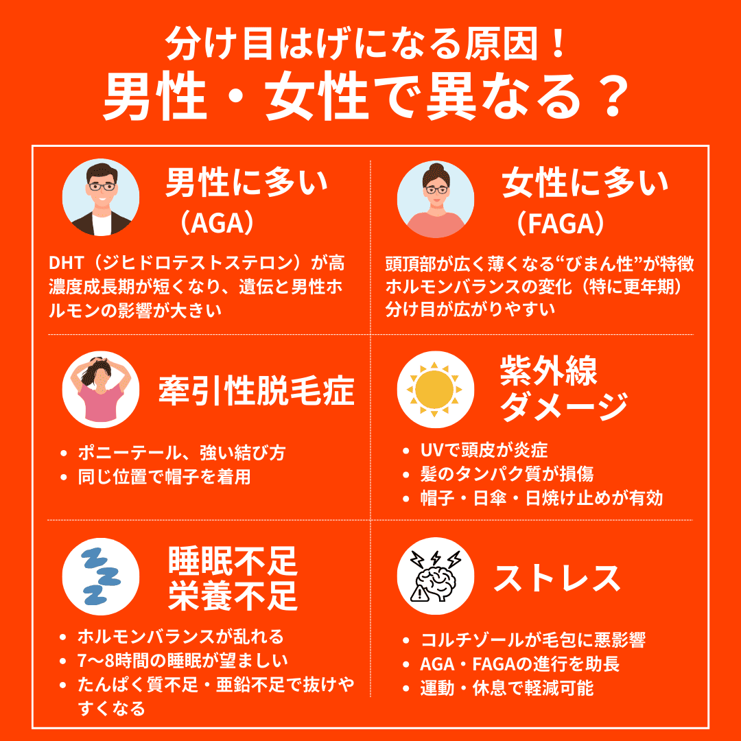 分け目はげの原因