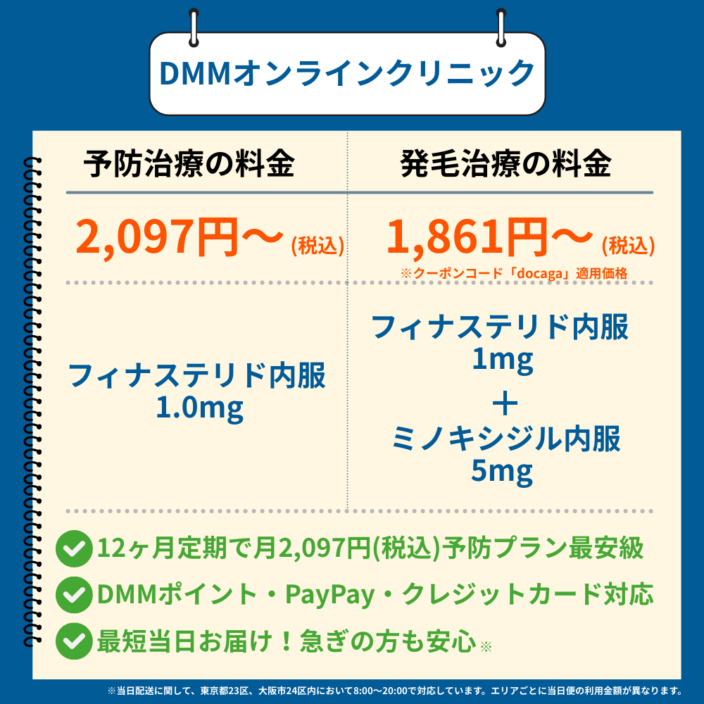 DMMオンラインクリニックのAGA治療